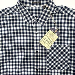 Toad&Co Men's Seersucker Linen Blend Check Large Short Sleeve‎ Multicolor NWT